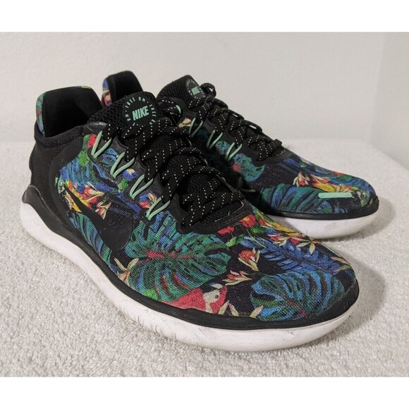 Nike Mens Free RN 2018 Floral Running Shoes AV3254-001 Tropical Sz 6 Multicolor - Picture 1 of 9